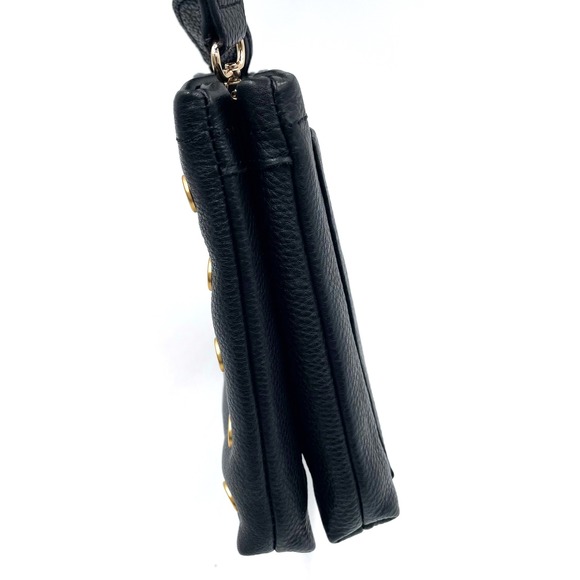 Hammitt Duke Black Leather Crossbody Bag *READ* Gold Studs Adjustable Strap - Picture 8 of 12
